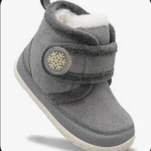 Gray Kids Winter Boots
